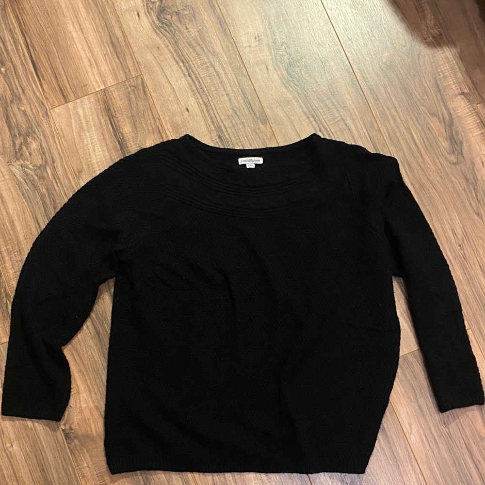 Croft & Barrow Women's Classic Black Knit Sweater